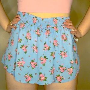 Cute Blue Floral Skort